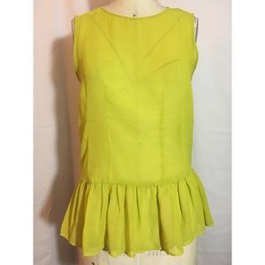 Chiffon sleeveless ruffle peplum top